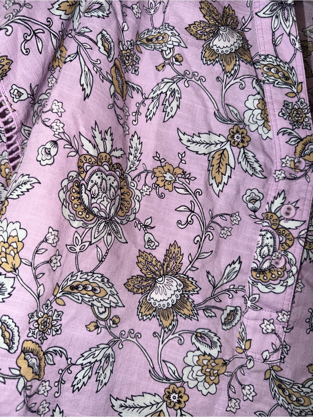 Lane Bryant Lavender Floral Button-Down Tunic View 2